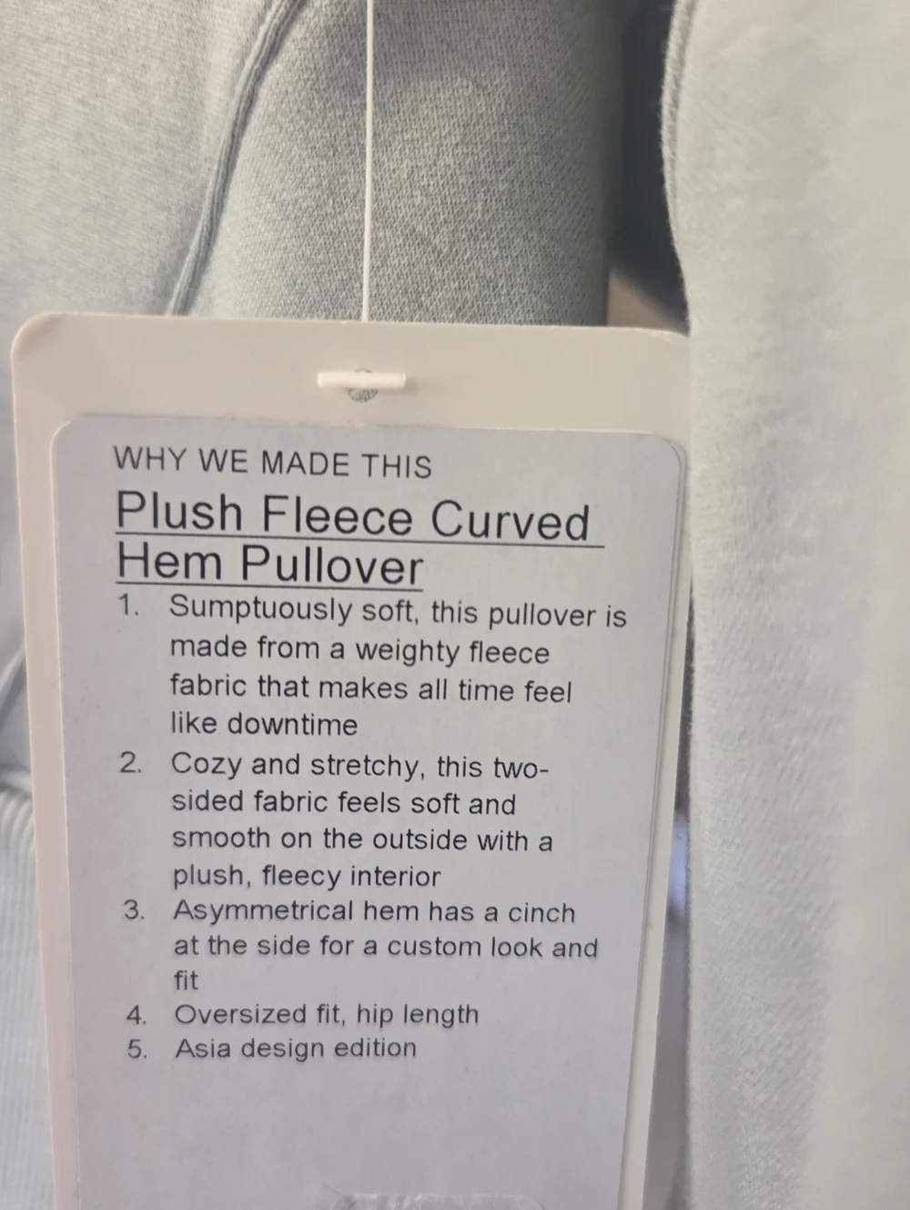 Lululemon Athletica Plush Fleece Mock Neck Curved Hem Pullover-In SVBL- SOLD OUT - Picture 2 of 11